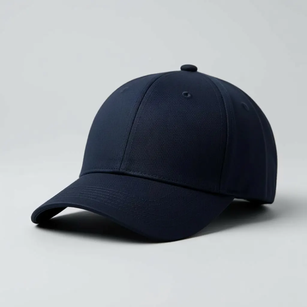 Branded navy baseball cap